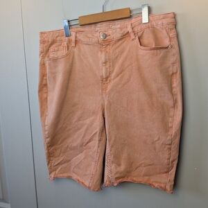 ADDITION ELLE Plus Size Shorts Women Size 22 Color Pale Orange Summer Colorful